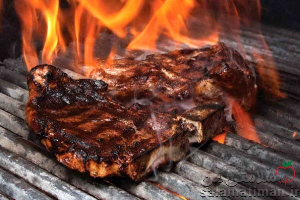غذای سرخ شده و گوشت سوخته مضرر