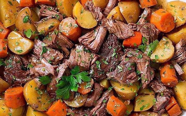خوراک گوشت و سبزیجات