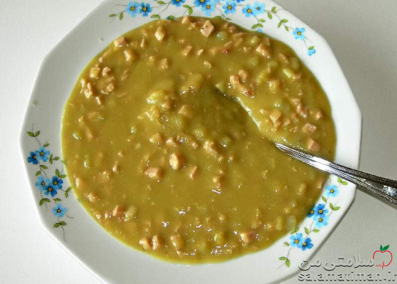 کنسرو سوپ نخود سبز(آماده شده با شیر)